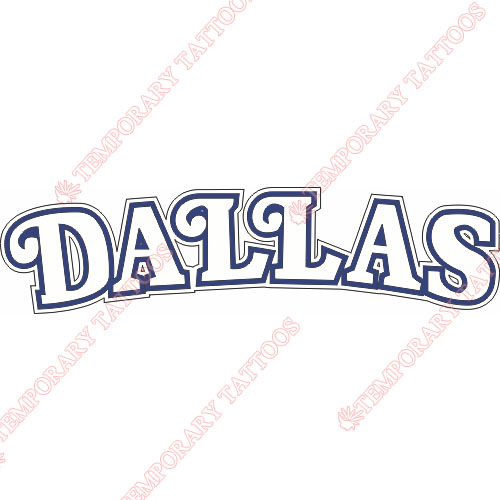 Dallas Mavericks Customize Temporary Tattoos Stickers NO.967